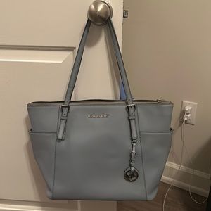 Large baby blue Michael Kors Tote